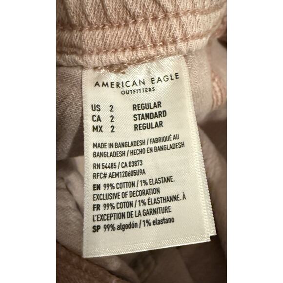 Women’s American Eagle Outfitters Tomgirl Utility Jogger Pants Drawstring Pink 2 - Picture 5 of 11